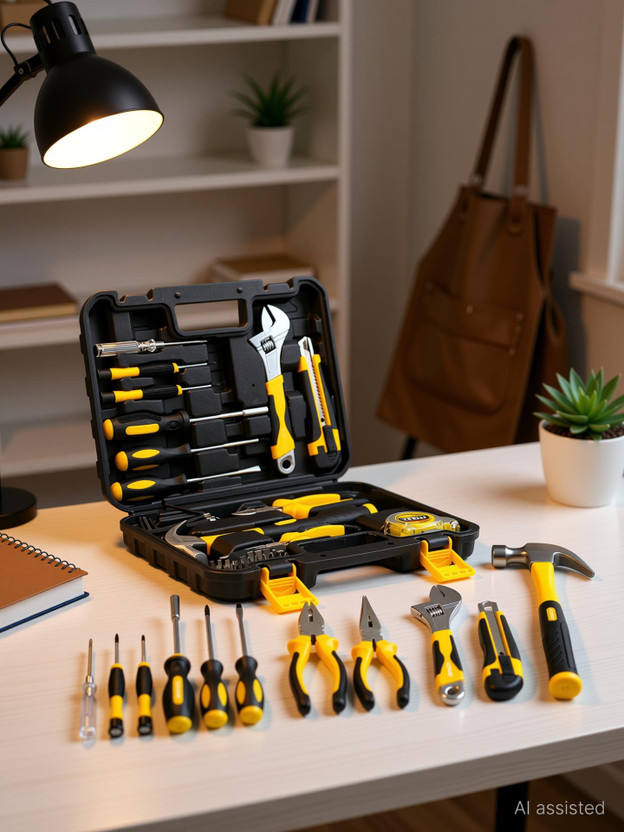 iBELL VR TK32 Hand Tool Kit,40-Piece Set,Professional Hand Tools,Chrome Finish, Hand Tool Kit(40 Tools)