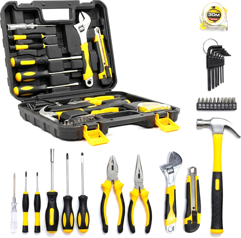 iBELL VR TK32 Hand Tool Kit,40-Piece Set,Professional Hand Tools,Chrome Finish, Hand Tool Kit(40 Tools)