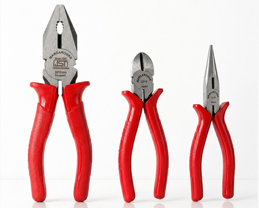 Mansarovar MSK07 Combo Pliers Set of 3,for Home & Professional Hand Tool Kit(3 Tools)