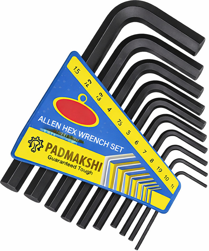 Padmakshi Padmakshi 9pcs Hex Allen Key Set,Ideal for Repair & Maintenance (Home & DIY Use) Hand Tool Kit(1 Tools)