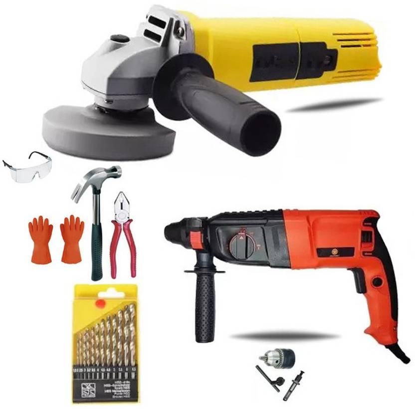 My Factor Angle Grinder with Drill Machine Combo Multicolor (DE93