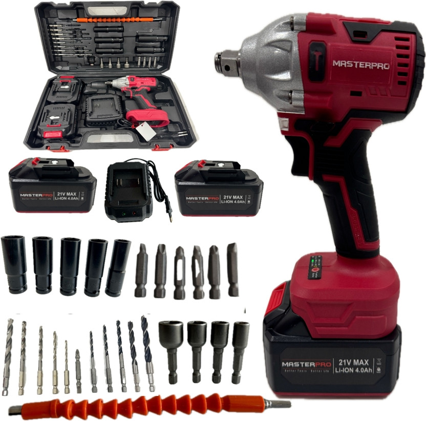 M-TREX MASTER PRO 450NM TORQUE BRUSHLESS WRENCH 21V LI-IOON BATTERY & CHARGER Cordless Impact Wrench(1/2 inch)