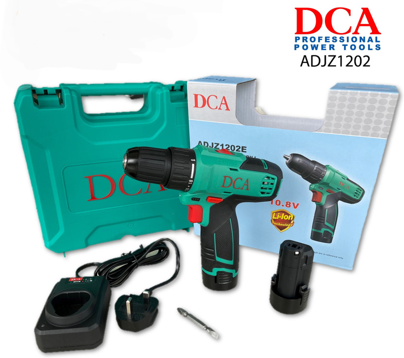 DCA MAYUR DCA CORDLESS DRILL 1202E WITH 2 BATTERY ,1 CHARGER, 1 BIT DCA Cordless Drill(10 mm Chuck Size)