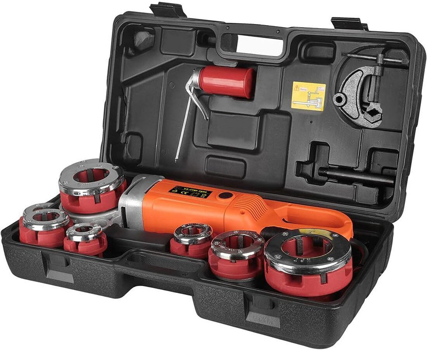 VOLTZ VZ-PTM-2300 Electric Pipe Threader Kit,Upgraded Machine,6 HSS Dies 1/2" Power & Hand Tool Kit(1 Tools)