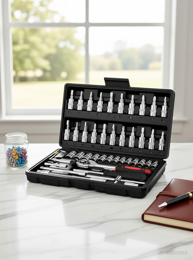 romj 46 in 1 Pcs Tool Kit & Screwdriver Multi Purpose Combination Tool Case Precision Power & Hand Tool Kit(46 Tools)