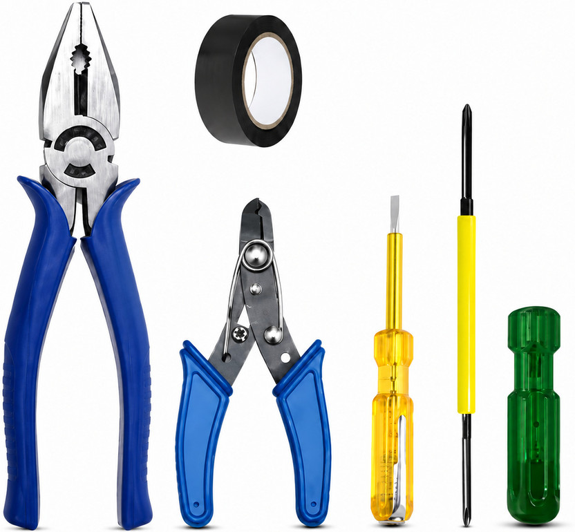 HARSHVANI 5 Piece Electrical Hand Tool Set for Home Repair and Maintenance Hand Tool Kit(5 Tools)