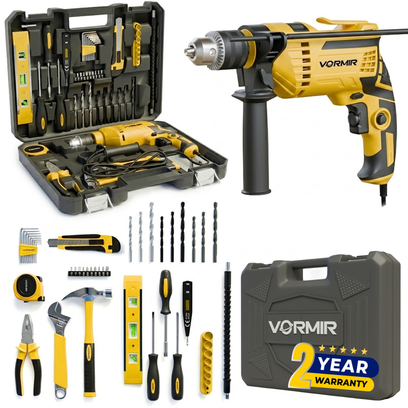 iBELL iBELL VR TD13-120 650W Impact Drill Tool Kit,2800RPM,Copper Armature,13mm Chuck Power & Hand Tool Kit(145 Tools) - Flipkart Deal