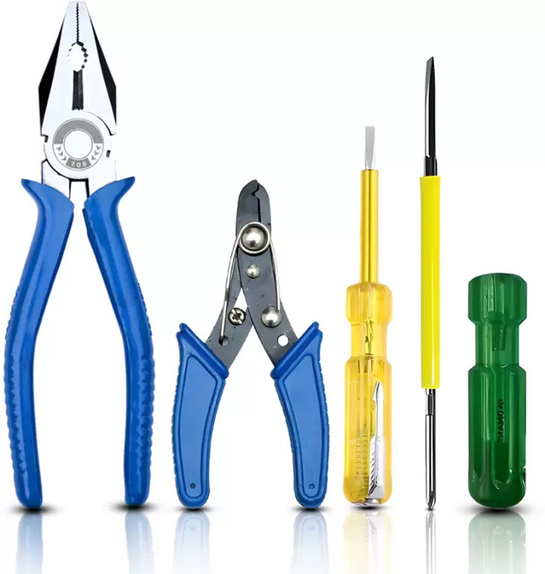 Snomex Electrician Combo (Plier, Wire cutter, Line Tester, 2 in 1 Screwdrive) Hand Tool Kit(4 Tools)
