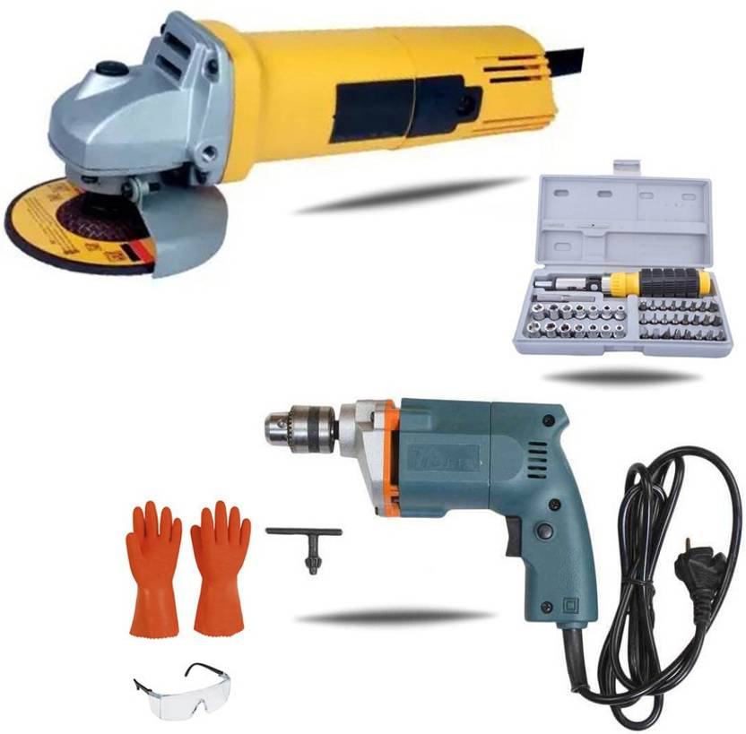 My Factor POWER Angle Grinder 850W with Drill Machine Combo Combo Pack