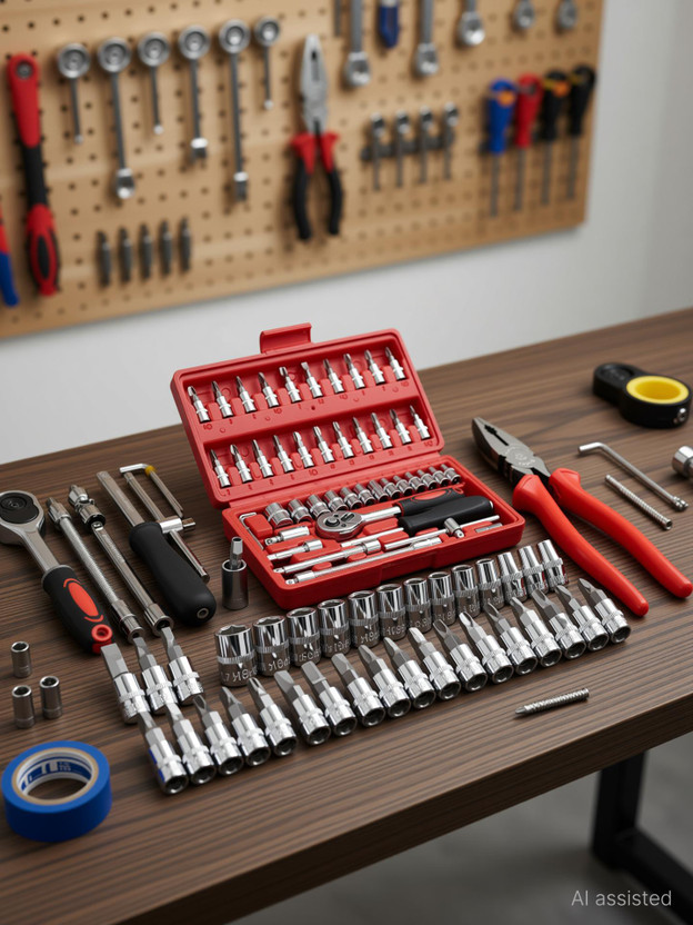 A1 Decor 46 in 1 Pcs Tool Kit & Screwdriver Multi Purpose Hand Tool Kit(46 Tools)