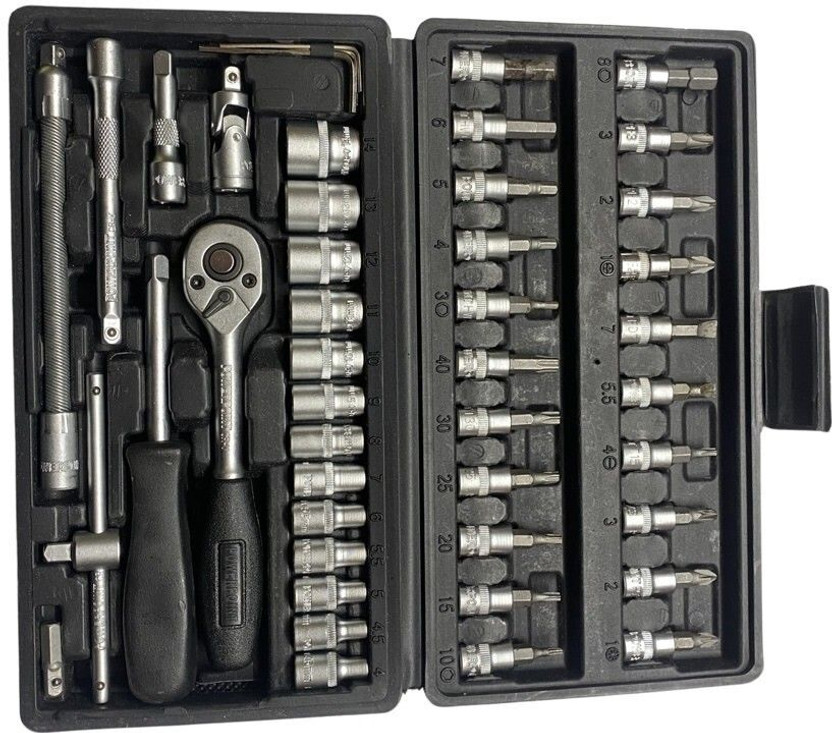 powerpoint 1/4 HAND TOOL SET Hand Tool Kit(46 Tools)