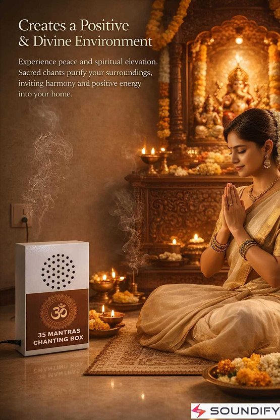 SOUNDIFY Hindu 35-in-1 Mantra Chanting Box (Turbo) Prayer Kit