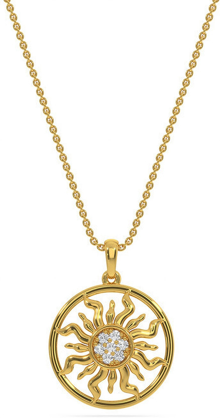 KISNA KISNA 14K Yellow Gold and Diamond Suraj Rakhi Bracelet|Pendant Yellow Gold 14kt Bracelet