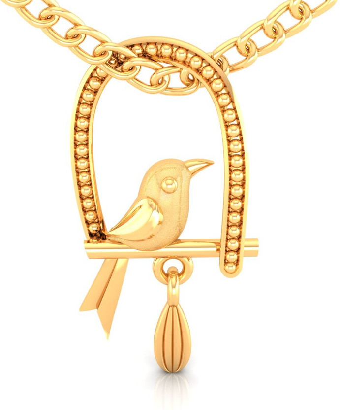 PC Chandra Jewellers Bird On A Horseshoe Design (Without Chain) 14kt Yellow Gold Pendant