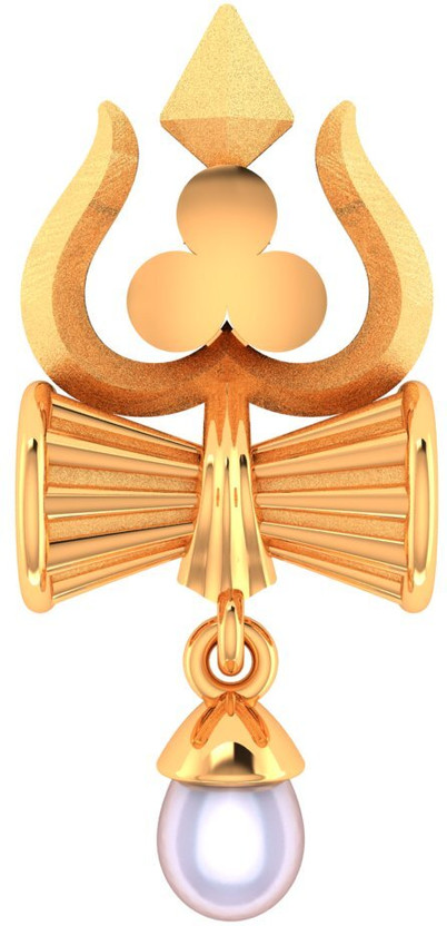 PC Chandra Jewellers Divya Trishakti Pearl Unisex Pendant (Without Chain) 22kt Yellow Gold Pendant