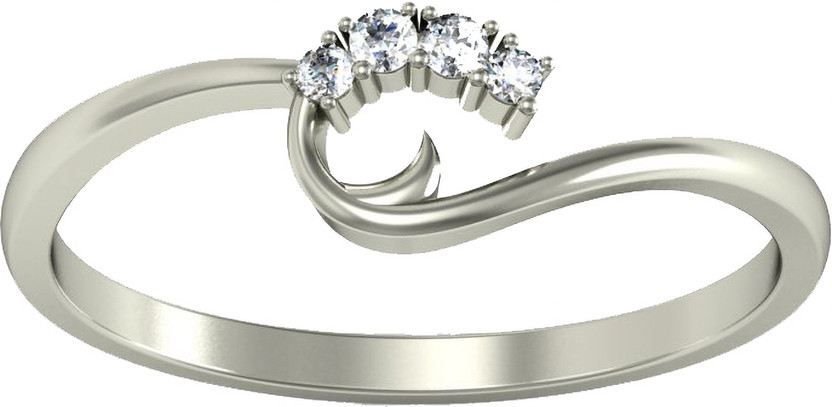 avsar AVR471WB 14kt Cubic Zirconia White Gold ring