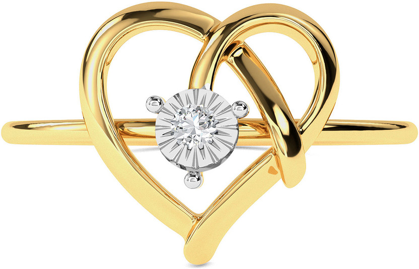 KISNA Diamond Gold Ring for Women 18kt Diamond Yellow Gold ring