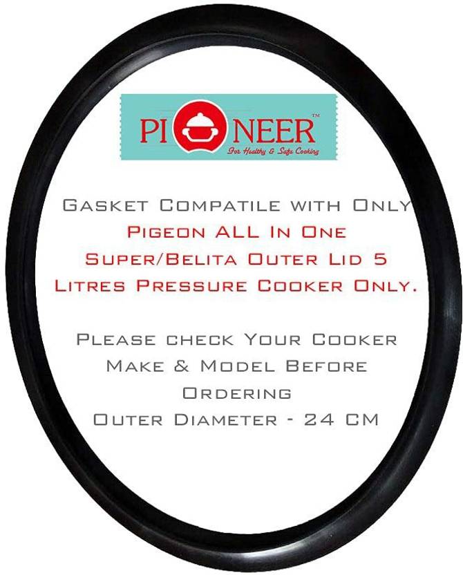 Bhavana Gasket Compatible With Pigeon All in One Super/Belita (Outer Lid_5 Litres) 240 mm