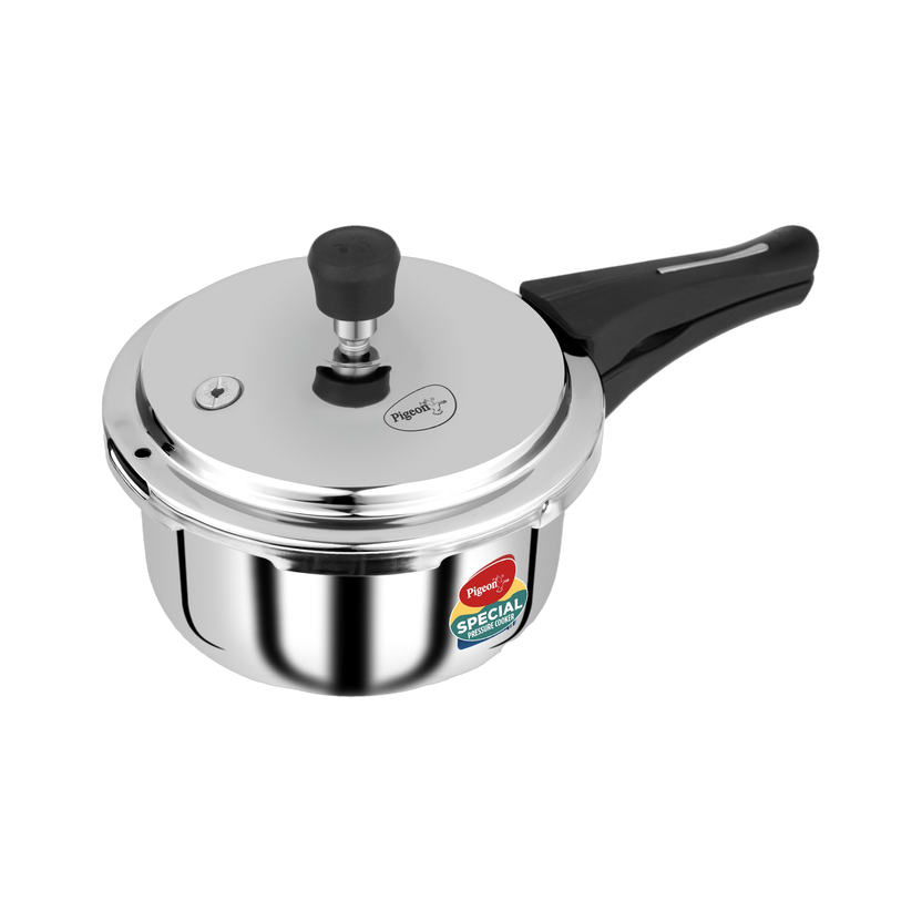 Pigeon Special and 3 L Outer Lid Induction Bottom Pressure Cooker(Stainless Steel)