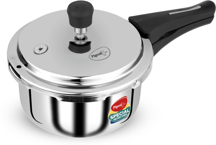 Pigeon Special and 3 L Outer Lid Induction Bottom Pressure Cooker(Stainless Steel)