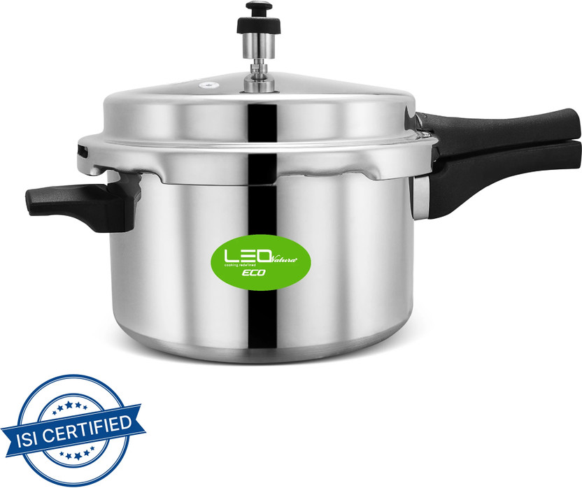 Leo Natura Eco Select+ Outer Lid 5 L Outer Lid Induction Bottom Pressure Cooker & Pressure Pan(Aluminium)