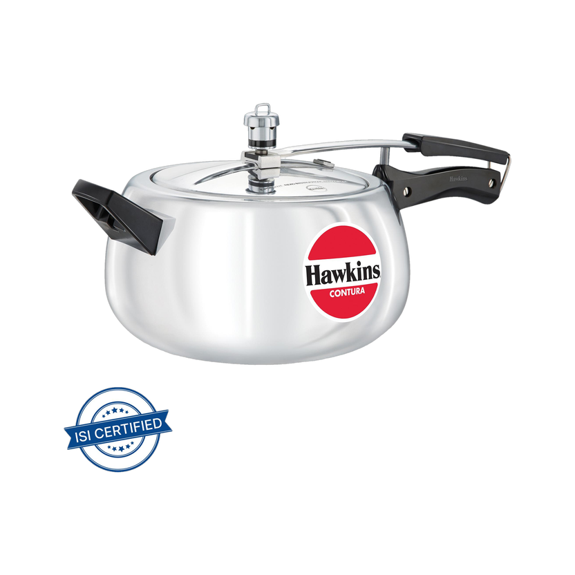 Hawkins Contura (HC50) 5 L Inner Lid Pressure Cooker(Aluminium)