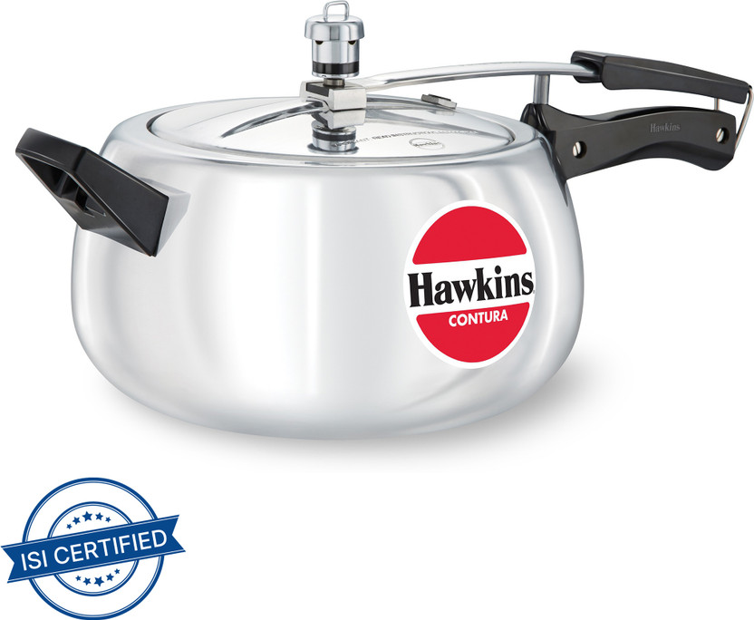 Hawkins Contura (HC50) 5 L Inner Lid Pressure Cooker(Aluminium)