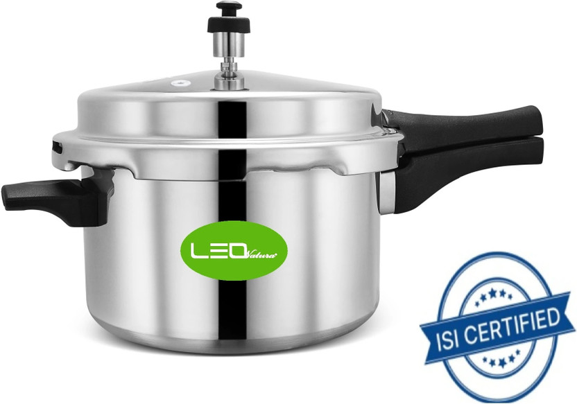 Leo Natura Aluminium Gas Stove Compatible ISI Certified Outer Lid Cooker 5 L Outer Lid Pressure Cooker(Aluminium)