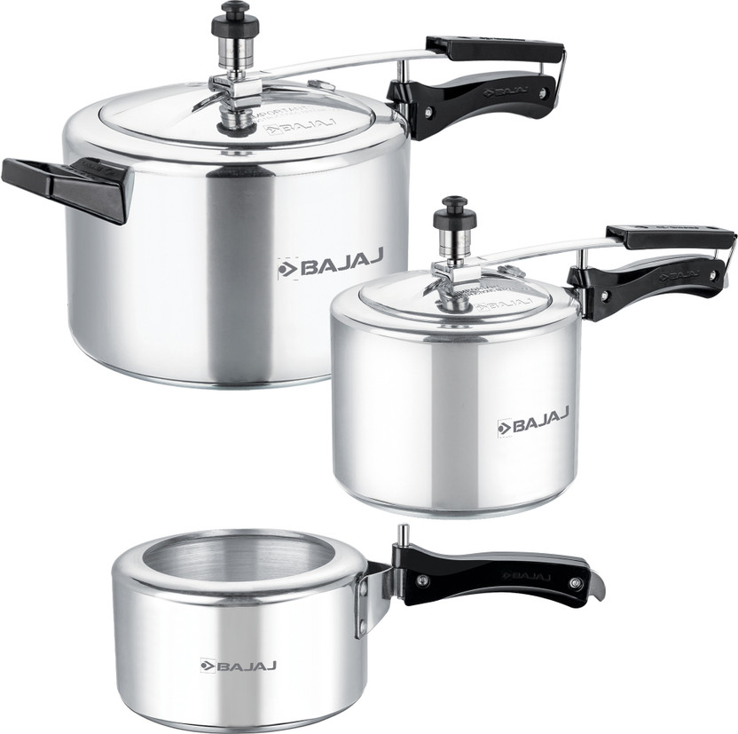 BAJAJ New Shakti 2 L, 3 L, 5 L Inner Lid Pressure Cooker(Aluminium)