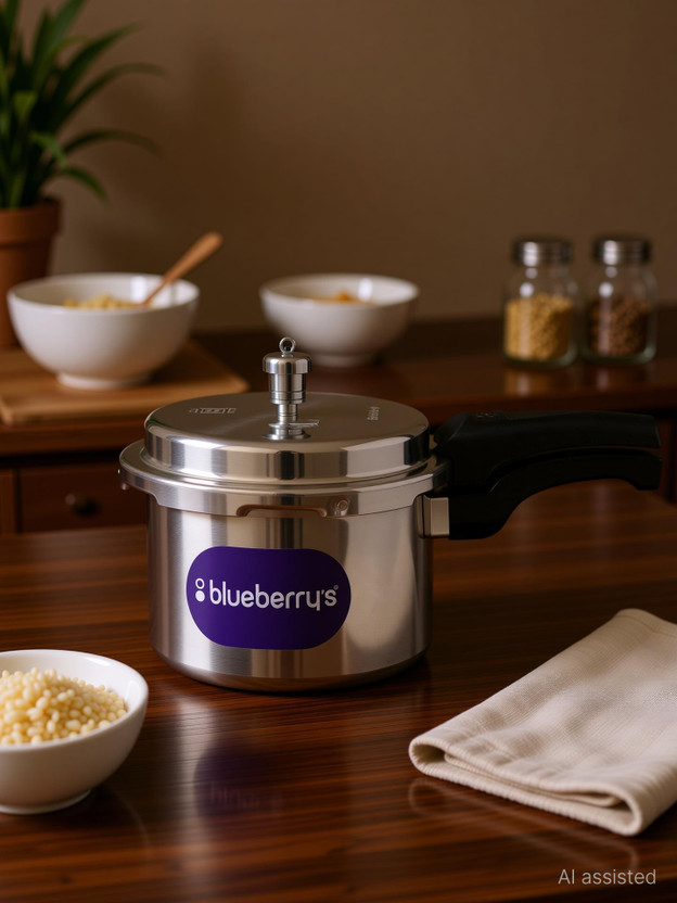 Flipkart BlueBerry's Aluminum 5 Liter Outer Lid Pressure Cooker , ISI Certified Induction Base & Gas Stove Compactable, Made In INDIA 5 L Outer Lid Induction Bottom Pressure Cooker(Aluminium) - Flipkart Deal