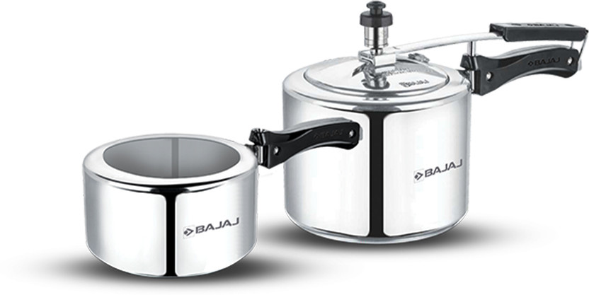 BAJAJ New Shakti 2 Pc Combo 2 L, 3 L Inner Lid Pressure Cooker(Aluminium)
