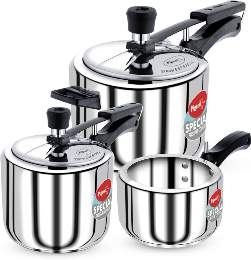 Pigeon By Stovekraft Special And 2 L, 3 L, 5 L Inner Lid Induction Bottom Pressure Cooker