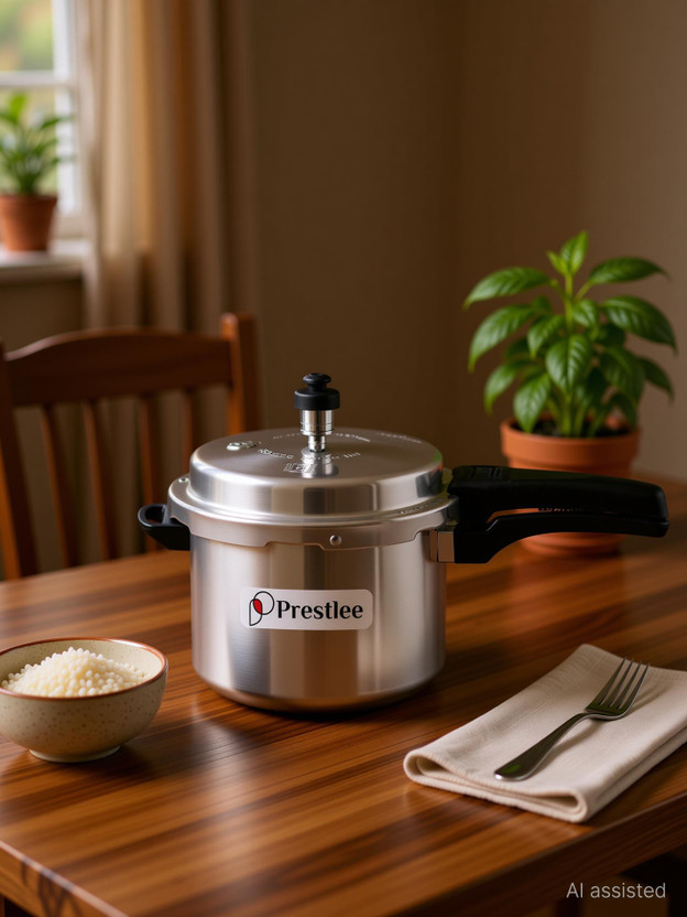 Prestlee PRIME 5 Liter Aluminium Outerlid Pressure Cooker 5 L Outer Lid Pressure Cooker(Aluminium)