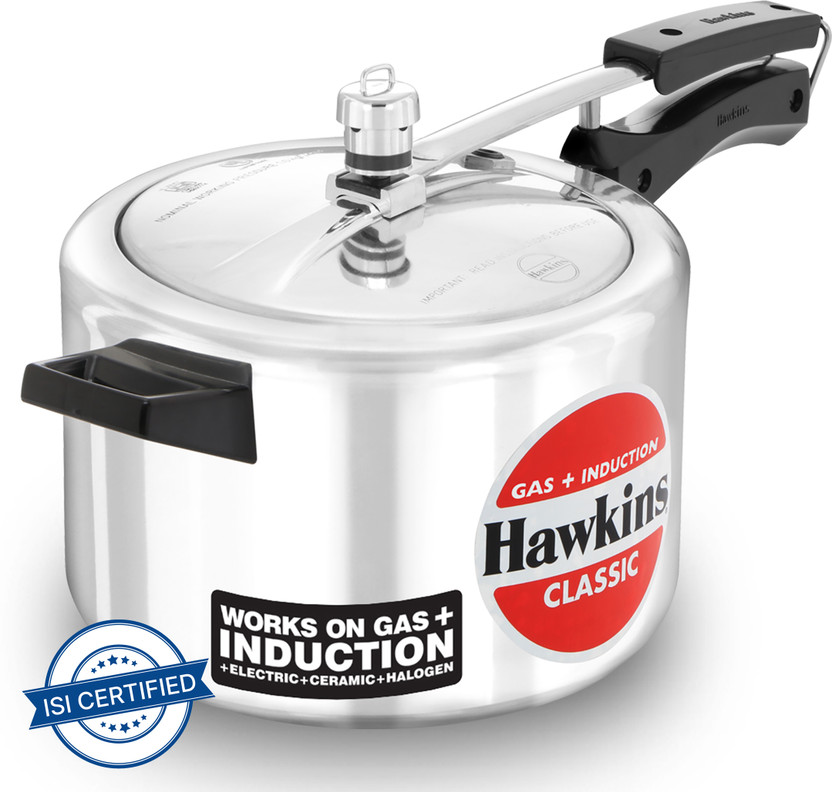 Hawkins Classic (ICL50) 5 L Inner Lid Induction Bottom Pressure Cooker(Aluminium)