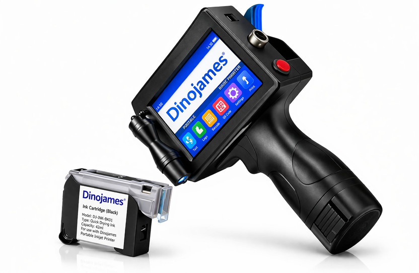 dinojames dinojames Portable Handheld Inkjet Printer For Date, MRP,Expiry,Barcode & QR Code Printing Multi-function Monochrome Inkjet Printer(Ink Cartridge) - Flipkart Deal