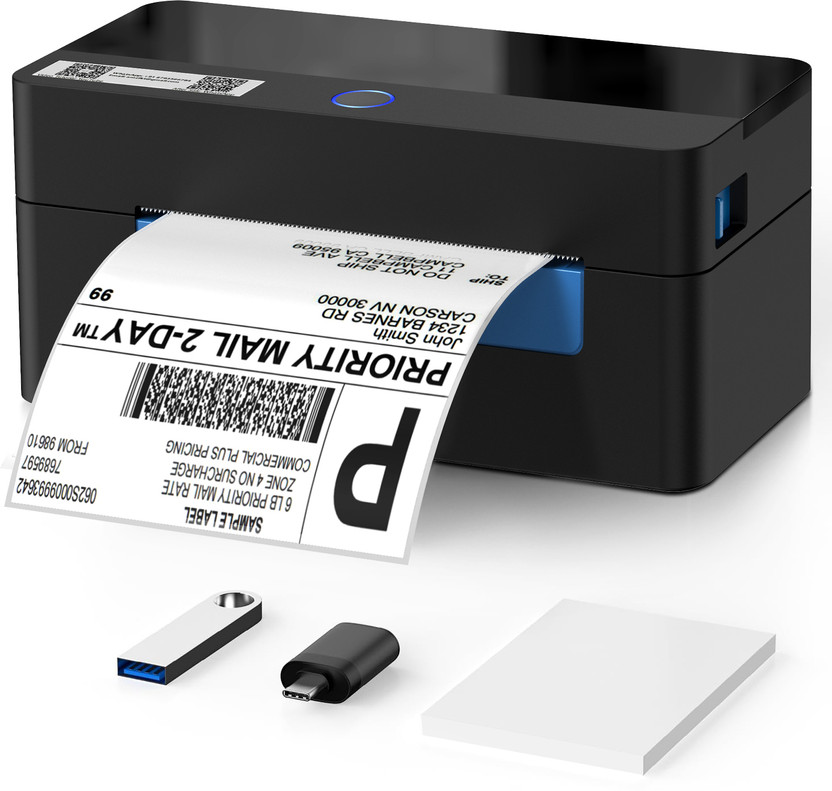 HiRobot Direct Thermal Label Printer| Shipping Label Printer| 4x6" Thermal Barcode Single Function Monochrome Label Printer(Label Roll)