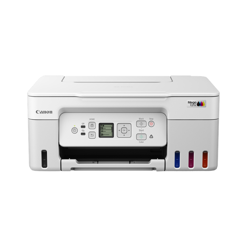 Canon PIXMA INK EFFICIENT G3770 Multi-function WiFi Color Ink Tank Printer (Color Page Cost: 0.25 Rs. | Black Page Cost: 0.13 Rs. | Borderless Printing) Print, Copy & Scan, Up to 11 IPM Mono / 6 IPM Color, Yield: Up to 6,000 Black / 7,700 Color Pages(4 Ink Bottles Included)
