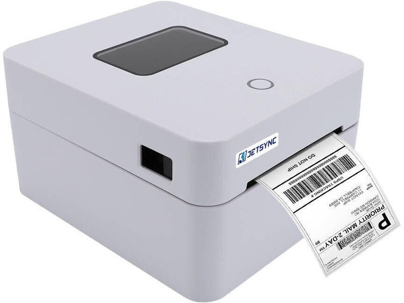 JETSYNC DIRECT THERMAL 4 X 6 SHIPPING LABEL/BARCODE PRINTER /White(1Year Warranty) Multi-function Monochrome Label Printer(Label Roll)