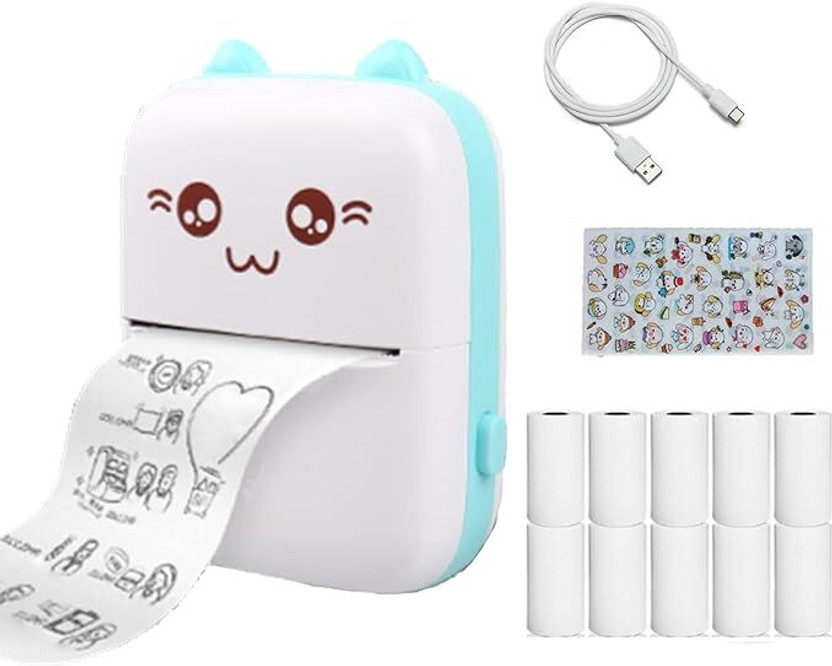 IMMUTABLE Pocket Mini Printer - Wireless Bluetooth, Fast Photo Output JKV11 Multi-function Monochrome Label Printer(Label Tape)