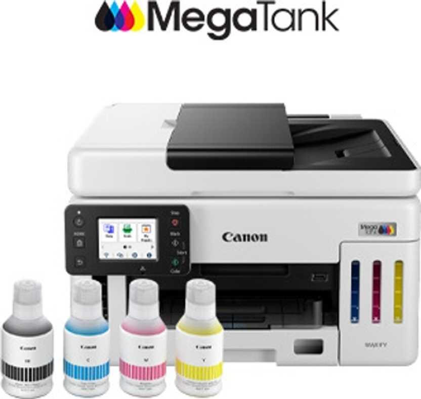 Canon Maxify Gx6170 with 3 years onsite warranty Multi-function WiFi Color Inkjet Printer(Ink Bottle, 4 Ink Bottles Included)