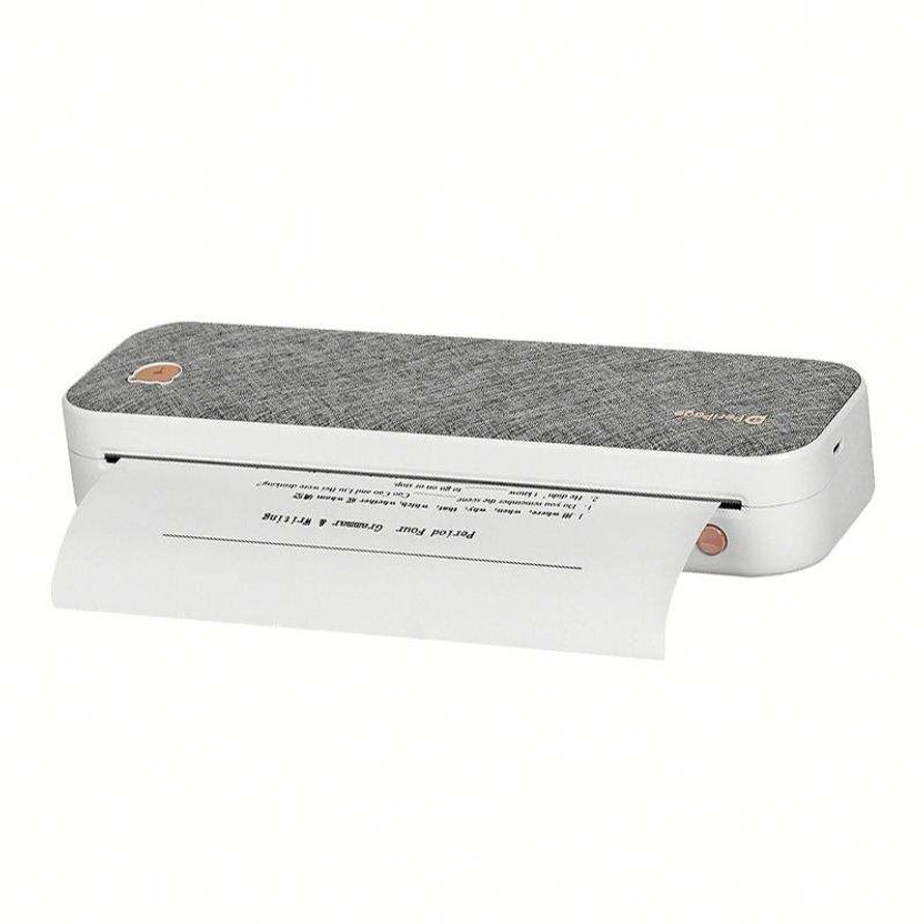 AUSHA A4 Wireless Portable Mini Thermal Printer (1Year Warranty) Inkless Single Function WiFi Monochrome Label Printer(Label Roll)