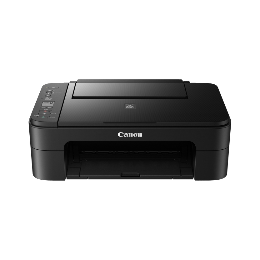Canon PIXMA E3370 Multi-function WiFi Color Inkjet Printer with Voice Activated Printing Google Assistant and Alexa (Borderless Printing)(Ink Cartridge)