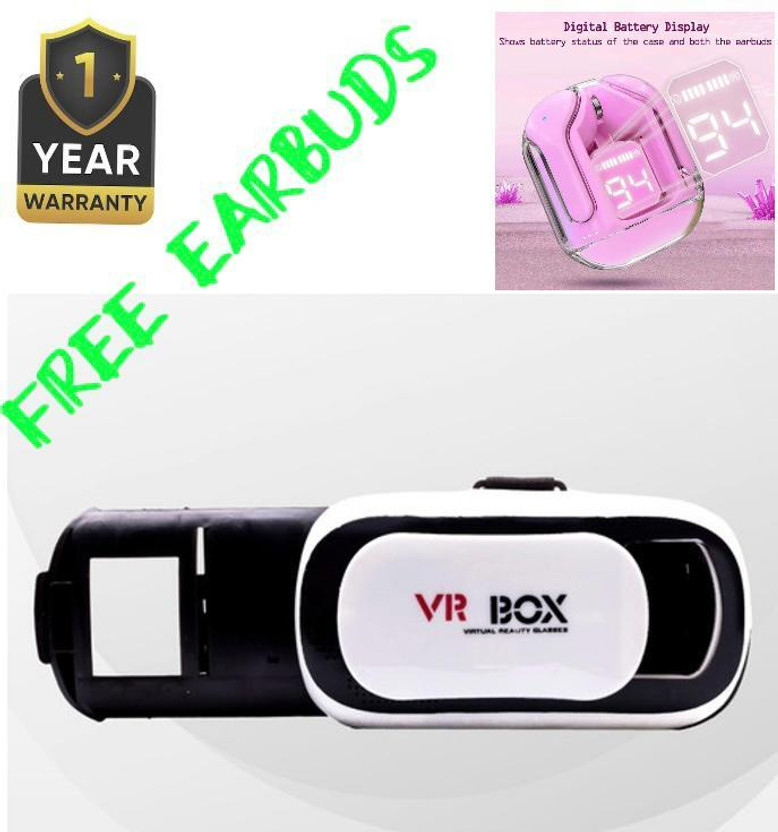 Hemant Virtual Reality Headset| 3D Glasses WITH ULTRA PODS WITH ULT 5.5 GHz FM2+ 10 Core Processor Designed for Mobile(White, Black)