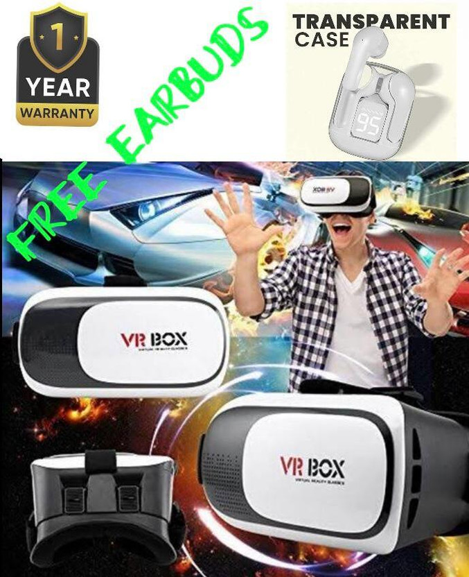 Hmrt Virtual Reality Headset| 3D Glasses 5.2 GHz LGA 1150 18 Core Processor Designed for Mobile(White, Black)