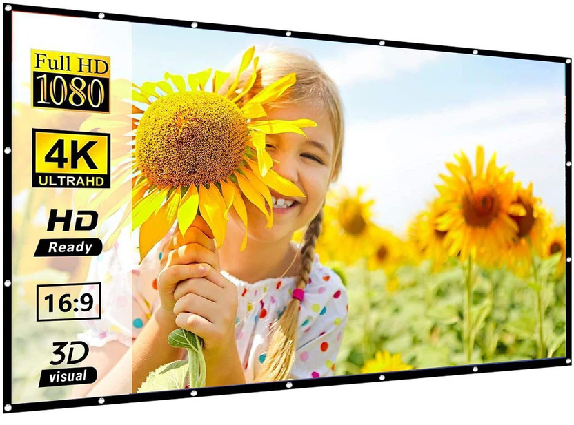 royality 106 Inches Diagonal 16:9 Aspect Ratio, 92 Inches x 52 Inches, Supports UHD-3D-4K Technology Universal Eyelets Type, 8 Feet x 4.5 Feet Projector Screen (Width 234 cm x 132 cm Height) Projector Screen (Width 232 cm x 132 cm Height)