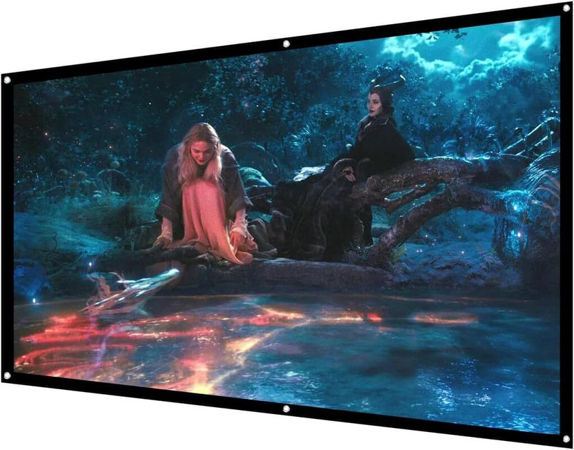 XTECTORVIEW 110 Inch Foldable Projector Screen 16:9 | Portable Full HD 3D 4K Home Theatre Projector Screen (Width 244 cm x 137 cm Height)