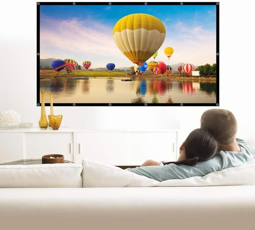 royality 84" Inch Projector Screen (Foldable) 6 x 4 Feet 4:3 UHD - 4K (W) 72x48 Inch (H) Projector Screen (Width 184 cm x 122 cm Height)