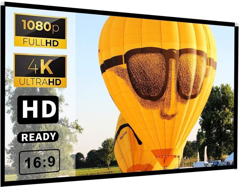 Vilro 110" Projector Screen,4K 16:9 Anti-Crease Indoor Outdoor -(96" (W) x 54" (H) Projector Screen (Width 243 cm x 137 cm Height)