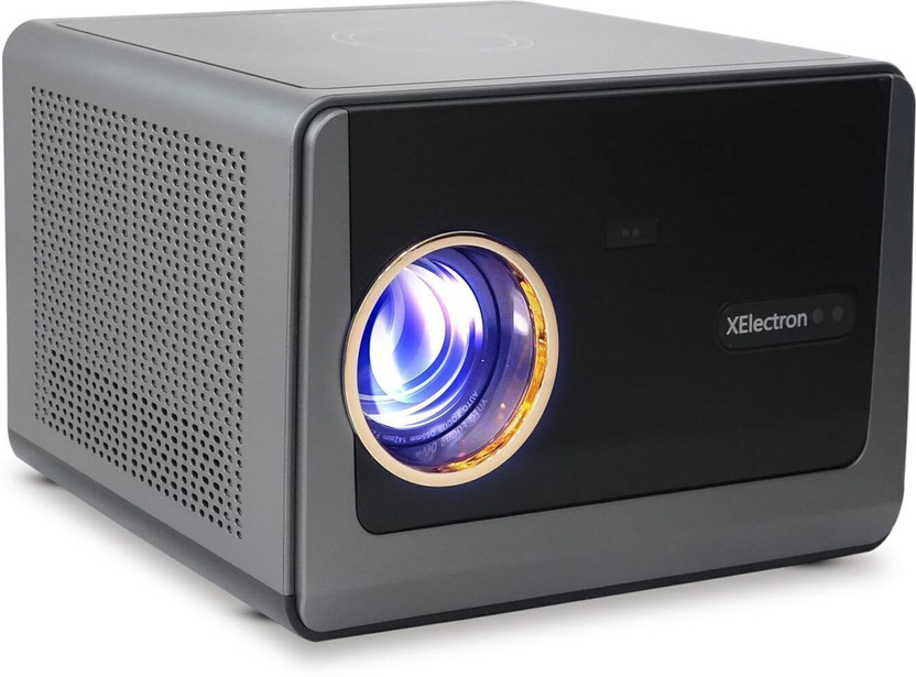 XElectron iProjector 3 Plus 2000 ANSI 1080p 4K | WiFi 6, Auto Focus (25000 lm / 2 Speaker / Wireless / Remote Controller) Portable Projector(Black)