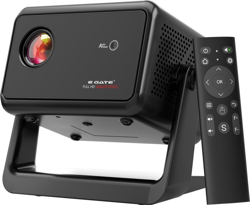 Egate Egate Duster 5X PRO Automatic Projector|Sealed Engine|500 ISO|Android 13 (12000 lm / 1 Speaker / Wireless / Remote Controller) Portable |100% Dust Proof Sealed Engine | Certified Netflix, 4K Support Certified Whale OS on Android| Fully Auto Projector(Black) - Flipkart Deal